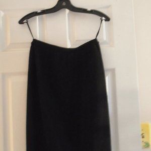 Straight Black Woolen Skirt